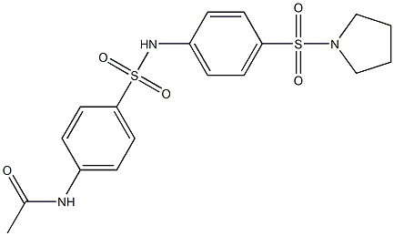 N-(4-{[4-(1-pyrrolidinylsulfonyl)anilino]sulfonyl}phenyl)acetamide Structure