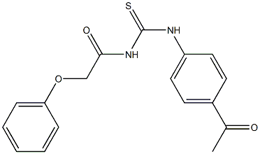 N-(4-acetylphenyl)-N'-(2-phenoxyacetyl)thiourea 구조식 이미지