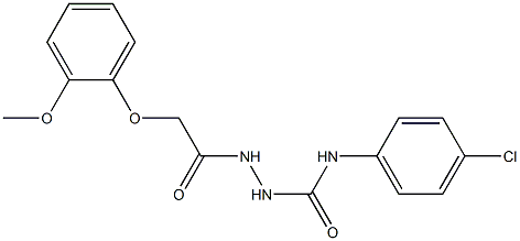 N-(4-chlorophenyl)-2-[2-(2-methoxyphenoxy)acetyl]-1-hydrazinecarboxamide Structure