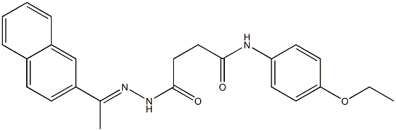 N-(4-ethoxyphenyl)-4-{2-[(E)-1-(2-naphthyl)ethylidene]hydrazino}-4-oxobutanamide 구조식 이미지