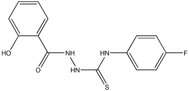 N-(4-fluorophenyl)-2-(2-hydroxybenzoyl)-1-hydrazinecarbothioamide 구조식 이미지