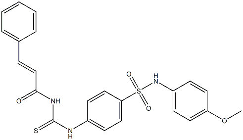 N-(4-methoxyphenyl)-4-[({[(E)-3-phenyl-2-propenoyl]amino}carbothioyl)amino]benzenesulfonamide Structure