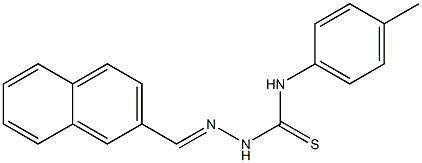 N-(4-methylphenyl)-2-[(E)-2-naphthylmethylidene]-1-hydrazinecarbothioamide 구조식 이미지