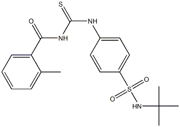 N-(tert-butyl)-4-({[(2-methylbenzoyl)amino]carbothioyl}amino)benzenesulfonamide Structure