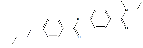 N,N-diethyl-4-{[4-(2-methoxyethoxy)benzoyl]amino}benzamide 구조식 이미지