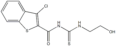 N-[(3-chloro-1-benzothiophen-2-yl)carbonyl]-N'-(2-hydroxyethyl)thiourea 구조식 이미지