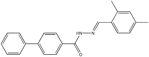 N'-[(E)-(2,4-dimethylphenyl)methylidene][1,1'-biphenyl]-4-carbohydrazide 구조식 이미지