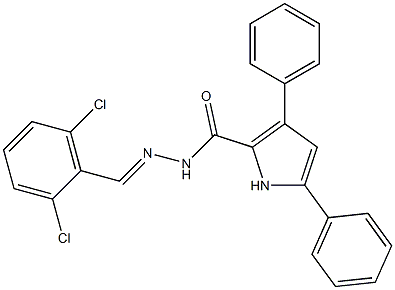 N'-[(E)-(2,6-dichlorophenyl)methylidene]-3,5-diphenyl-1H-pyrrole-2-carbohydrazide 구조식 이미지