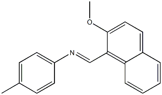 N-[(E)-(2-methoxy-1-naphthyl)methylidene]-N-(4-methylphenyl)amine 구조식 이미지