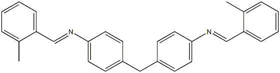 N-[(E)-(2-methylphenyl)methylidene]-N-[4-(4-{[(E)-(2-methylphenyl)methylidene]amino}benzyl)phenyl]amine Structure