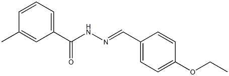 N'-[(E)-(4-ethoxyphenyl)methylidene]-3-methylbenzohydrazide 구조식 이미지