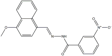 N'-[(E)-(4-methoxy-1-naphthyl)methylidene]-3-nitrobenzohydrazide Structure