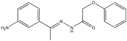 N'-[(E)-1-(3-aminophenyl)ethylidene]-2-phenoxyacetohydrazide 구조식 이미지