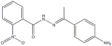 N'-[(E)-1-(4-aminophenyl)ethylidene]-2-nitrobenzohydrazide 구조식 이미지