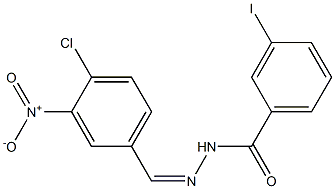 N'-[(Z)-(4-chloro-3-nitrophenyl)methylidene]-3-iodobenzohydrazide 구조식 이미지