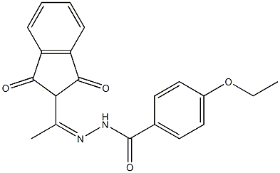 N'-[(Z)-1-(1,3-dioxo-2,3-dihydro-1H-inden-2-yl)ethylidene]-4-ethoxybenzohydrazide Structure