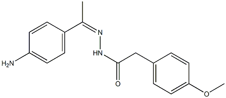 N'-[(Z)-1-(4-aminophenyl)ethylidene]-2-(4-methoxyphenyl)acetohydrazide Structure