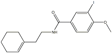 N-[2-(1-cyclohexen-1-yl)ethyl]-3-iodo-4-methoxybenzamide 구조식 이미지