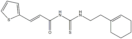 N-[2-(1-cyclohexen-1-yl)ethyl]-N'-[(E)-3-(2-thienyl)-2-propenoyl]thiourea Structure