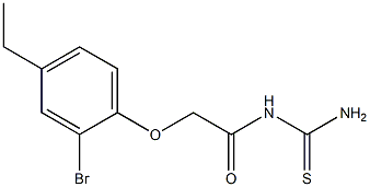 N-[2-(2-bromo-4-ethylphenoxy)acetyl]thiourea 구조식 이미지