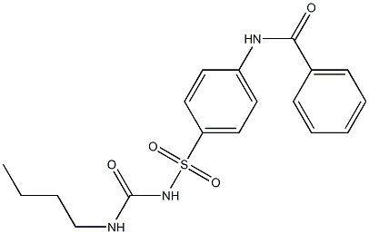 N-[4-({[(butylamino)carbonyl]amino}sulfonyl)phenyl]benzamide 구조식 이미지