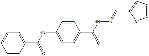 N-[4-({2-[(E)-2-thienylmethylidene]hydrazino}carbonyl)phenyl]benzamide Structure