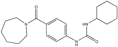 N-[4-(1-azepanylcarbonyl)phenyl]-N'-cyclohexylurea 구조식 이미지