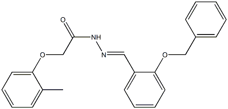 N'-{(E)-[2-(benzyloxy)phenyl]methylidene}-2-(2-methylphenoxy)acetohydrazide 구조식 이미지