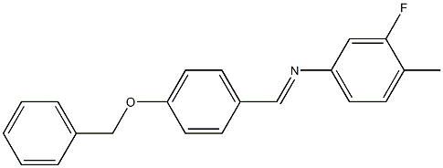 N-{(E)-[4-(benzyloxy)phenyl]methylidene}-N-(3-fluoro-4-methylphenyl)amine 구조식 이미지