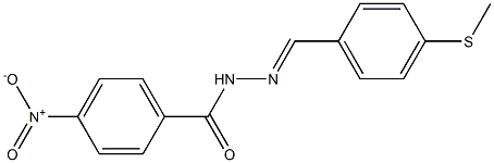 N'-{(E)-[4-(methylsulfanyl)phenyl]methylidene}-4-nitrobenzohydrazide 구조식 이미지