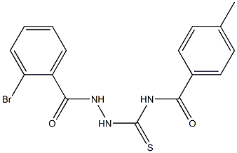 N-{[2-(2-bromobenzoyl)hydrazino]carbothioyl}-4-methylbenzamide 구조식 이미지