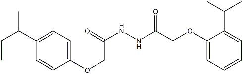 N'-{2-[4-(sec-butyl)phenoxy]acetyl}-2-(2-isopropylphenoxy)acetohydrazide Structure