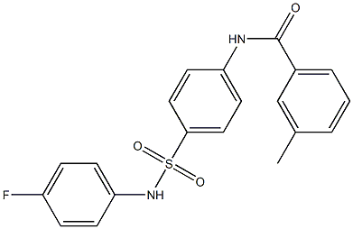 N-{4-[(4-fluoroanilino)sulfonyl]phenyl}-3-methylbenzamide 구조식 이미지