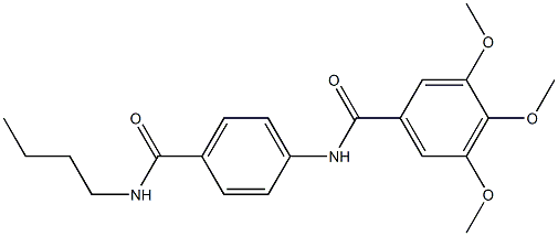 N-{4-[(butylamino)carbonyl]phenyl}-3,4,5-trimethoxybenzamide 구조식 이미지