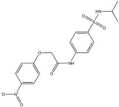 N-{4-[(isopropylamino)sulfonyl]phenyl}-2-(4-nitrophenoxy)acetamide Structure