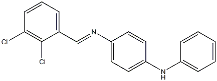 N-(4-anilinophenyl)-N-[(E)-(2,3-dichlorophenyl)methylidene]amine Structure