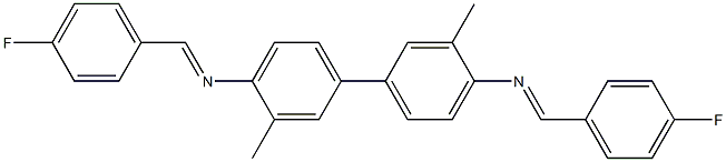 N-[(E)-(4-fluorophenyl)methylidene]-N-(4'-{[(E)-(4-fluorophenyl)methylidene]amino}-3,3'-dimethyl[1,1'-biphenyl]-4-yl)amine Structure