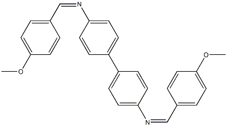 N-[(Z)-(4-methoxyphenyl)methylidene]-N-(4'-{[(Z)-(4-methoxyphenyl)methylidene]amino}[1,1'-biphenyl]-4-yl)amine 구조식 이미지