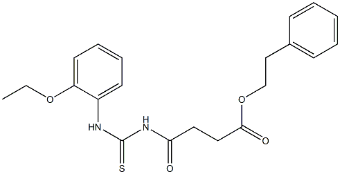 phenethyl 4-{[(2-ethoxyanilino)carbothioyl]amino}-4-oxobutanoate Structure