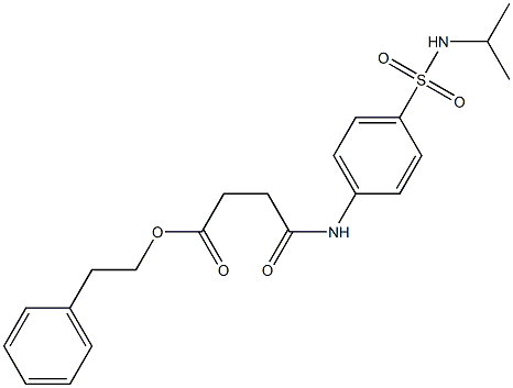 phenethyl 4-{4-[(isopropylamino)sulfonyl]anilino}-4-oxobutanoate Structure