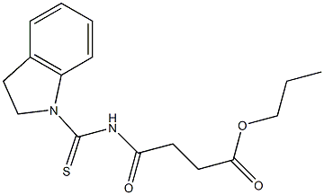 propyl 4-[(2,3-dihydro-1H-indol-1-ylcarbothioyl)amino]-4-oxobutanoate Structure