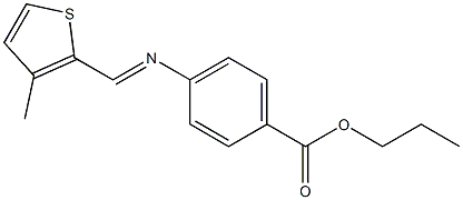 propyl 4-{[(E)-(3-methyl-2-thienyl)methylidene]amino}benzoate 구조식 이미지