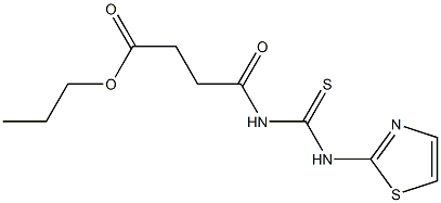 propyl 4-oxo-4-{[(1,3-thiazol-2-ylamino)carbothioyl]amino}butanoate 구조식 이미지