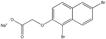 sodium 2-[(1,6-dibromo-2-naphthyl)oxy]acetate 구조식 이미지