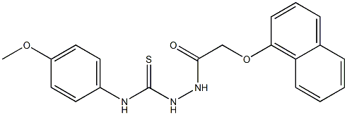 N-(4-methoxyphenyl)-2-[2-(1-naphthyloxy)acetyl]-1-hydrazinecarbothioamide 구조식 이미지