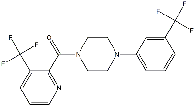 {4-[3-(trifluoromethyl)phenyl]piperazino}[3-(trifluoromethyl)-2-pyridinyl]methanone Structure