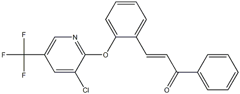 (E)-3-(2-{[3-chloro-5-(trifluoromethyl)-2-pyridinyl]oxy}phenyl)-1-phenyl-2-propen-1-one 구조식 이미지