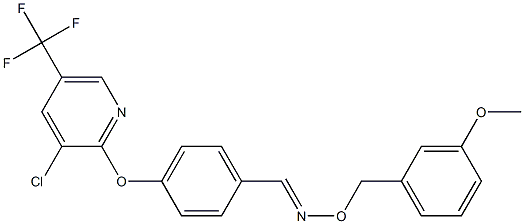 4-{[3-chloro-5-(trifluoromethyl)-2-pyridinyl]oxy}benzenecarbaldehyde O-(3-methoxybenzyl)oxime 구조식 이미지