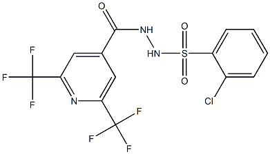 N'-[2,6-bis(trifluoromethyl)isonicotinoyl]-2-chlorobenzenesulfonohydrazide Structure