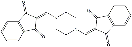 2-({4-[(1,3-dioxo-1,3-dihydro-2H-inden-2-yliden)methyl]-2,5-dimethylpiperazino}methylene)-1H-indene-1,3(2H)-dione Structure